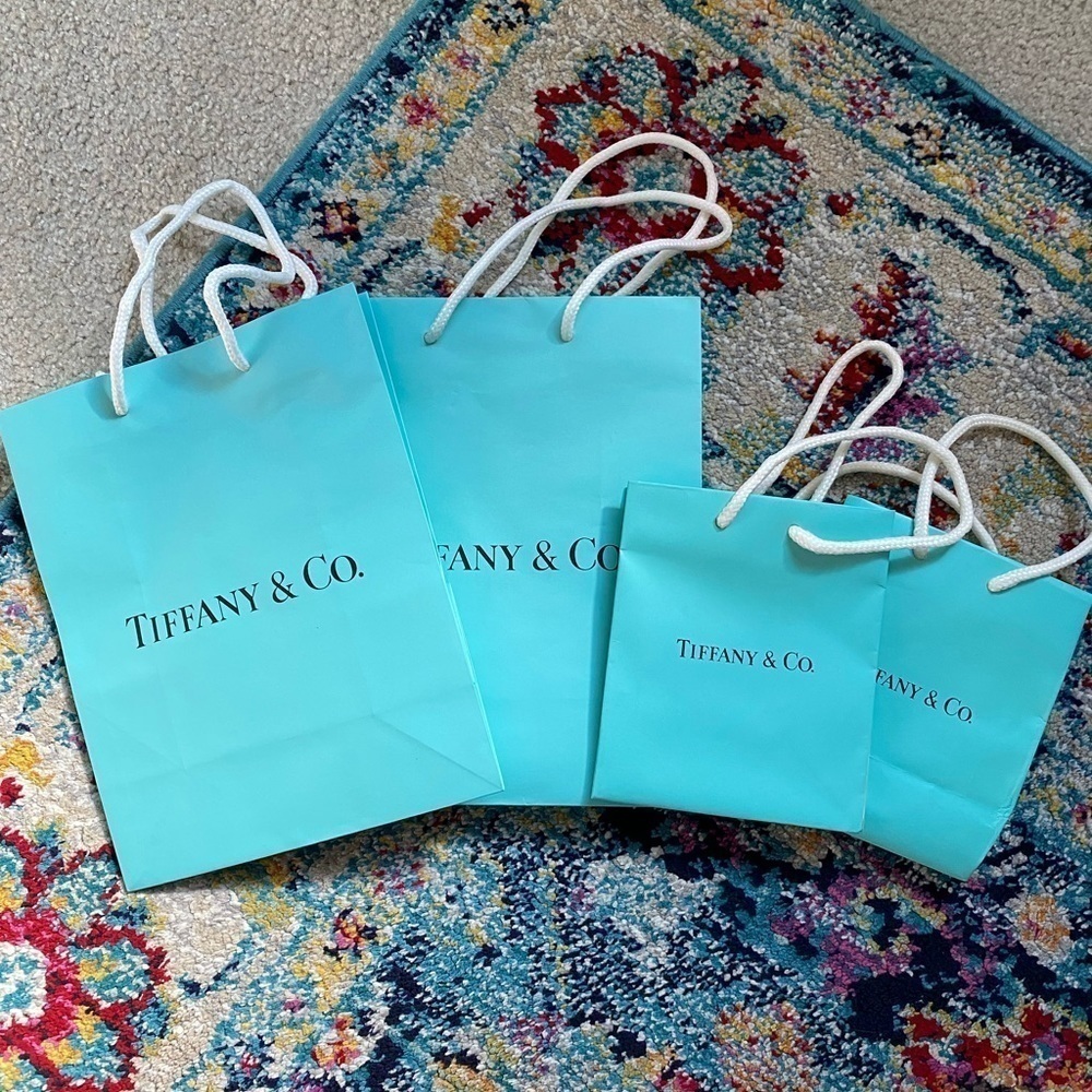 Tiffany & Co. Shopping Gift Bag Bundle Set of 4 Bags